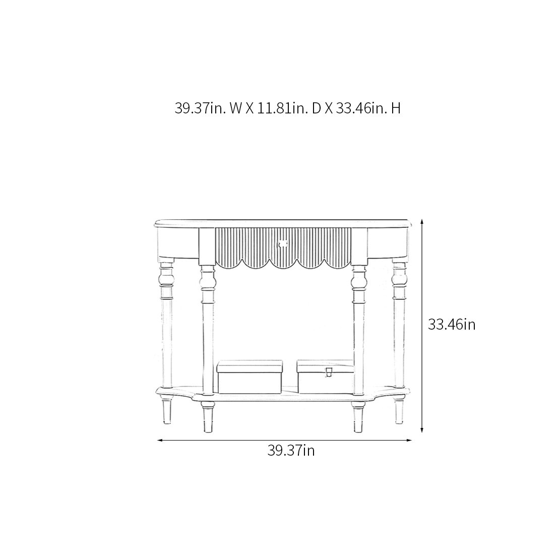 Picture of Liu's ink furniture Retro Minimalist Console Table | Wayfair